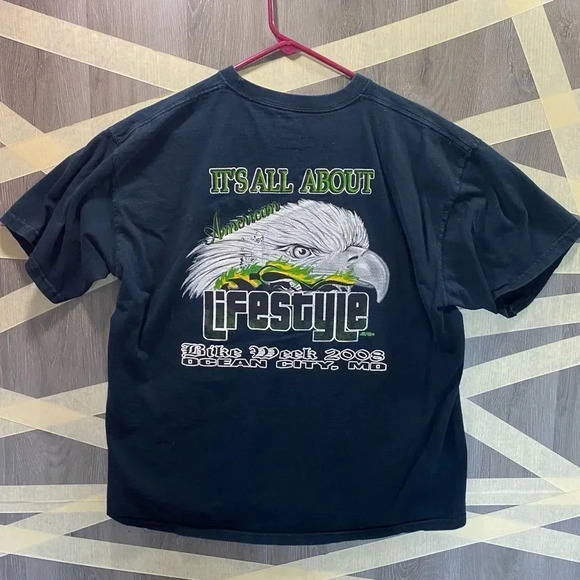2008 OCMD Bike Week Biker T-shirt Sz XL Eagle Graphic - Picture 1 of 5